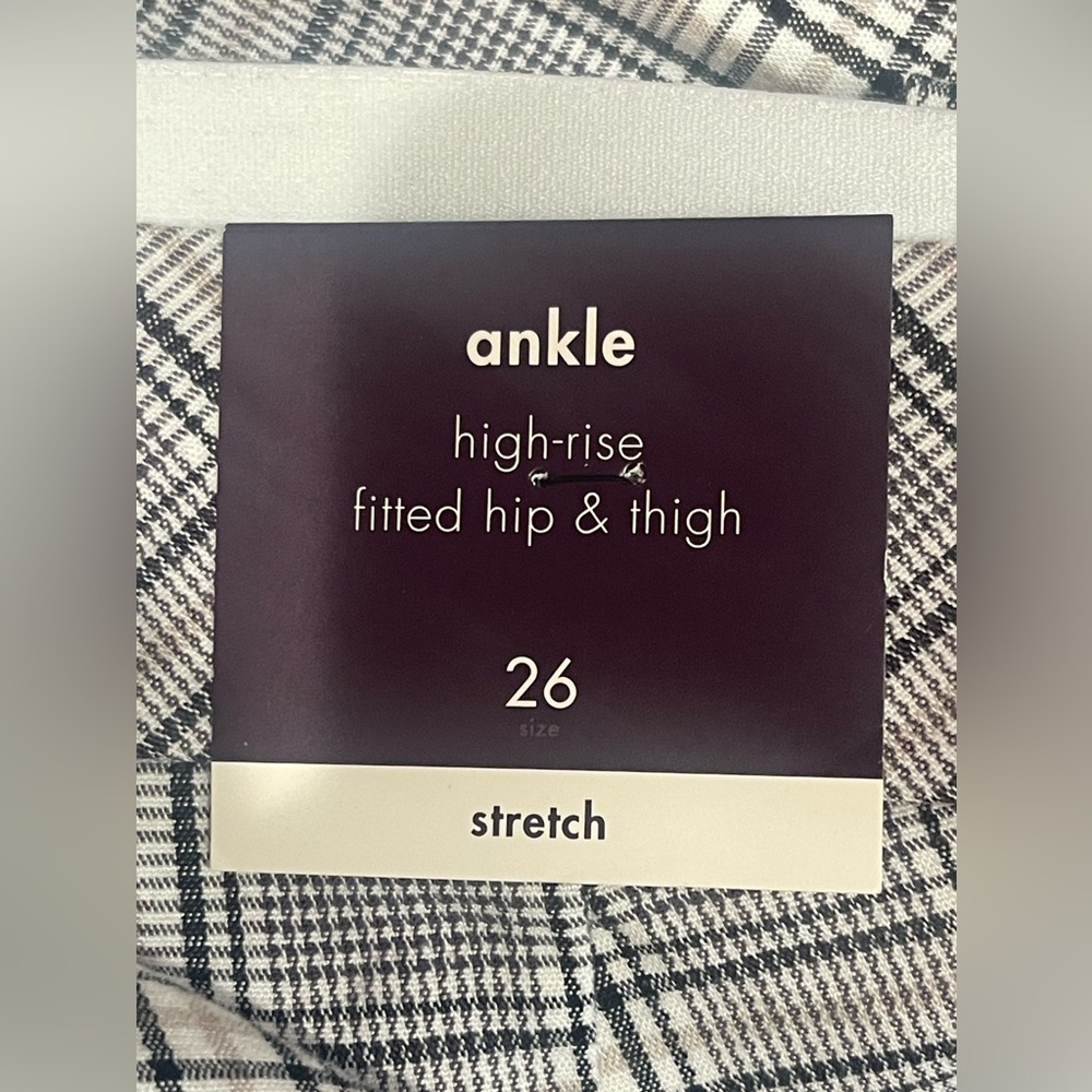 Women's High-Rise Ankle Tapered Pants - Ava & Viv Size 26 NWT Comfort Waist - Picture 7 of 11